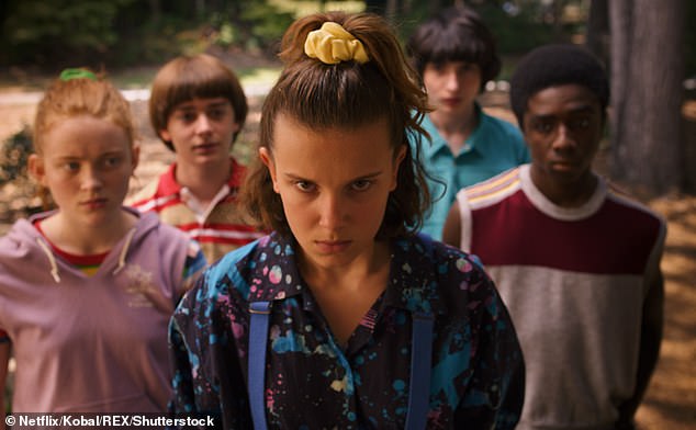 The Paramount+ series has 7.2 stars and more than 81,000 votes, overtaking popular series like Netflix's Stranger Things (pictured) and Black Mirror