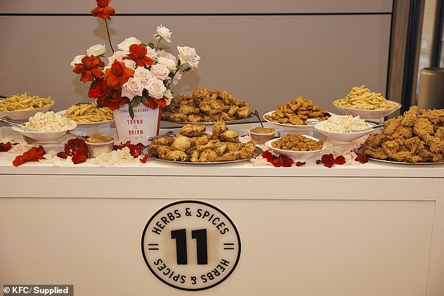 They also had a KFC grazing table that evening