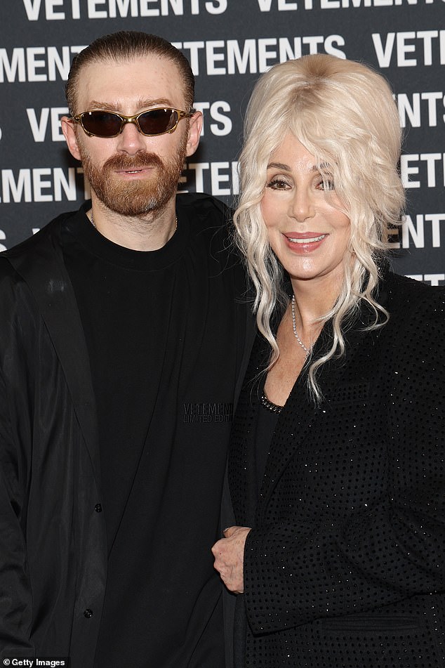 She later posed with Vetements' creative director Guram Gvasalia