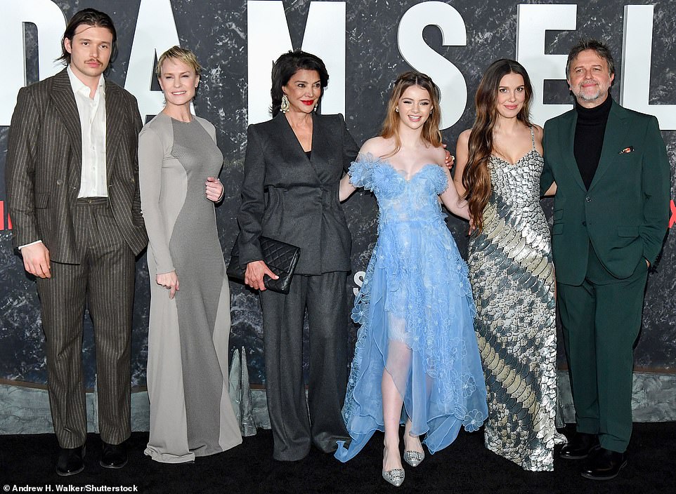 Nick, Robin, Shohreh, Millie and their director Juan Carlos were seen taking a group photo at the premiere with Brooke Carter, another cast member