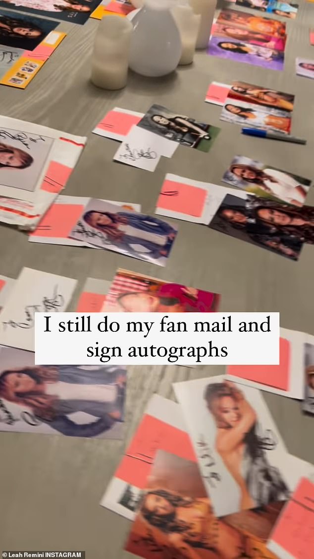 Remini further explained that she also regularly received help from her mother in signing and replying to fan mail