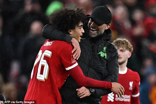 Jurgen Klopp praised 18-year-old Jayden Danns after he scored twice to help Liverpool beat Southampton 3-0 in the FA Cup