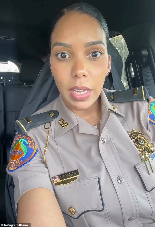 A Wealth of Geeks survey sought answers from 3,000 individuals to find the most attractive state police uniforms across the country.  Pictured: A Florida Highway Patrol officer