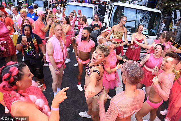 1709368723 287 Anti cop protesters get the Sydney Mardi Gras parade off to