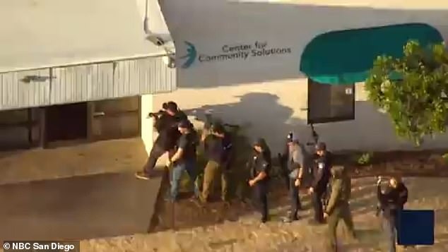 Footage from a SWAT team outside the El Cajon dental office where a shooting occurred Thursday afternoon