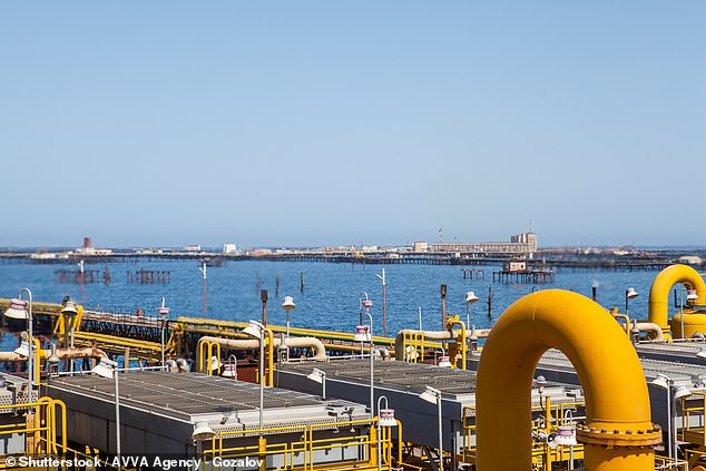 Some of the foundations were even built on sunken ships and at its peak the man-made city saw more than 2,000 oil rigs producing oil.