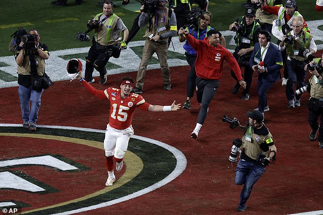 Mahomes led a 13-play, 75-yard Las Vegas touchdown drive to win the game in overtime