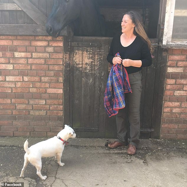 Mrs Rawle, who described herself on social media as 'the horse whisperer', ran from the shed shouting 'help me, help me' as her husband followed her and asked her to remove the knife, a court heard.