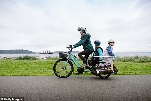 Lucy claimed e-cargo bikes were the way forward, preferring them to traditional bikes and claiming it shaved an hour off her 90-minute journey