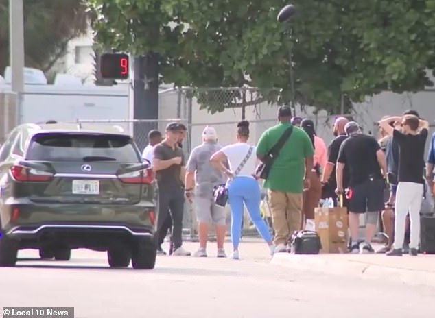 Local 10 news cameras spotted shots of Will Smith and Martin Lawrence in Miami on Friday.  The filming led to traffic jams in the city's Brickell neighborhood