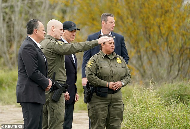 President Biden receives a tour of the border from CBP agents on the Rio Grande River in Brownsville, Texas