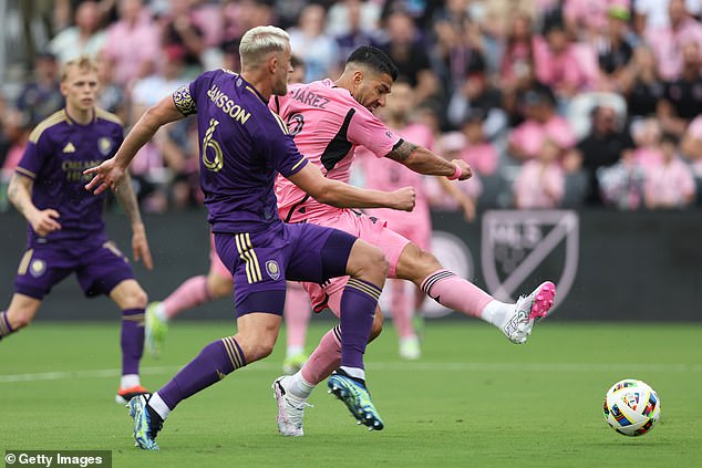 The former Liverpool star bagged his brace just 11 minutes into the match at Chase Stadium