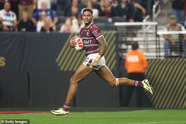 Manly scored 18 points in the space of 12 minutes and walked away with the match in Las Vegas