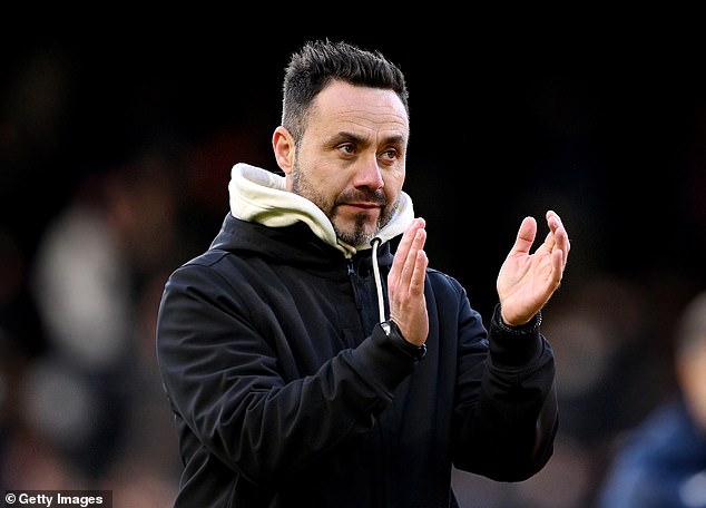 Brighton head coach Roberto De Zerbi is also believed to be under consideration at Anfield