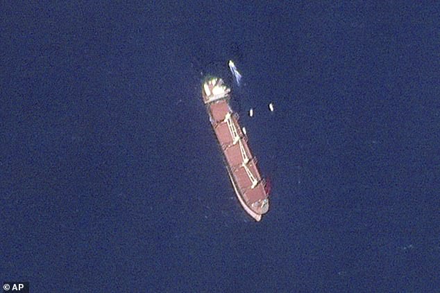 The Rubymar was carrying a cargo of fertilizer when it was attacked 56 kilometers from Yemen