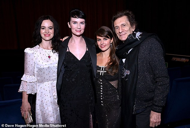 Sally Wood, Victoria Summer, Kirsten Callaghan and Ronnie Wood at the Vindication Swim film premiere in London last week