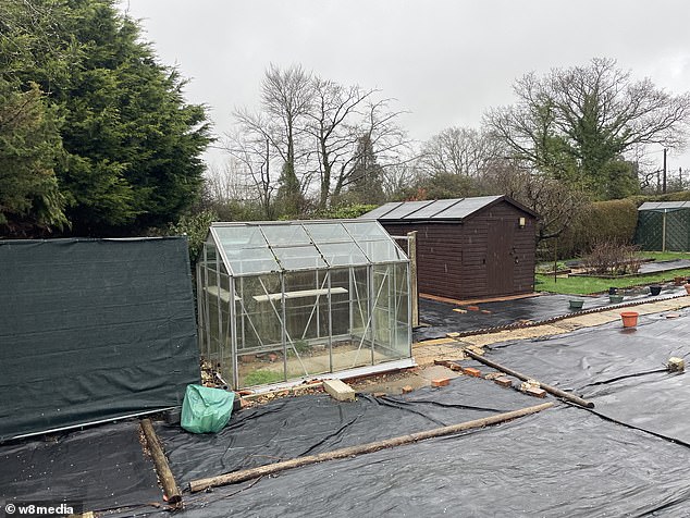 Geraldine Parke has applied to build a three-bedroom house with parking on what neighbors have described as 'an extremely small plot' (pictured)