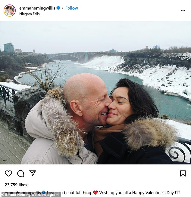 The couple, who are celebrating their 15th wedding anniversary this month, were photographed in a romantic photoshoot on Valentine's Day