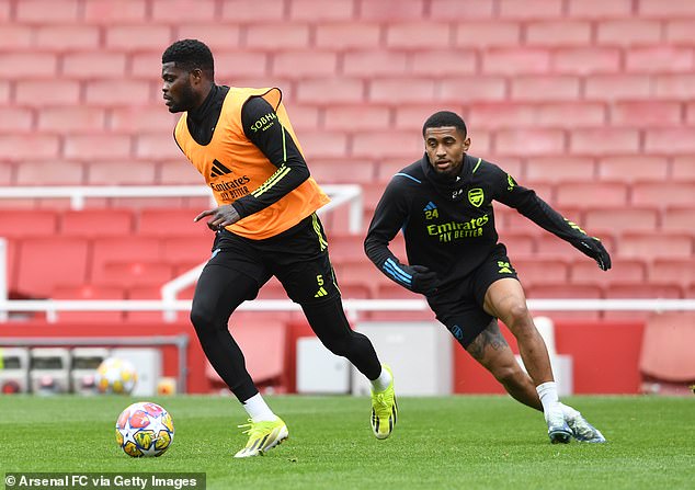 Partey (left) returned to full training last week and is in line to start at Bramall Lane