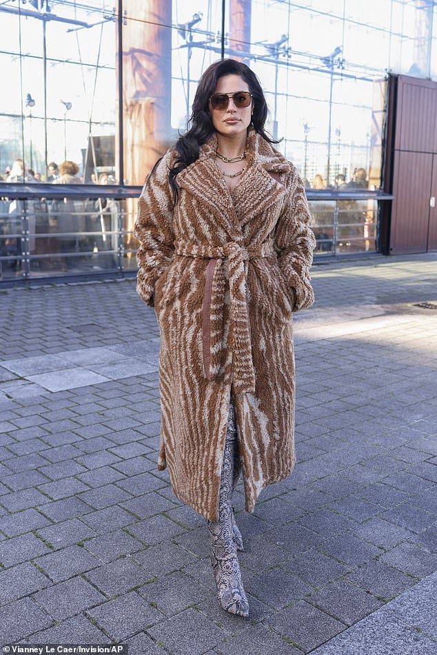 Ashley Graham was also there and looked fantastic in an animal print coat and snake print boots