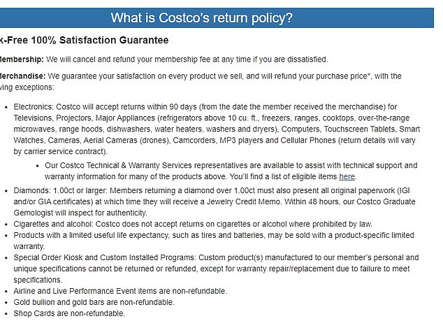 According to its website, Costco does not specify an expiration date for refunds, nor does it state that a customer must bring their receipt