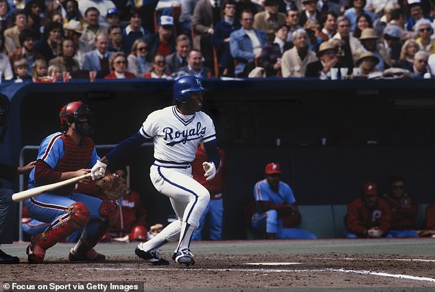 Known for playing with a toothpick in his mouth, Washington helped the Royals to their first AL pennant