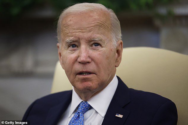 President Joe Biden delivers prepared remarks during a meeting with Italian Prime Minister Giorgia Meloni in the Oval Office of the White House on March 1, 2024