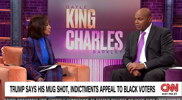 During his CNN show, Barkley accused Trump of insulting black people while threatening to punch anyone who showed off his mugshot.