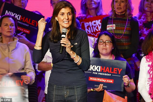 “If there's more of you, it would be a lot better if you just did it together,” Haley said after the seventh outburst of the evening — before three more outbursts throughout the night