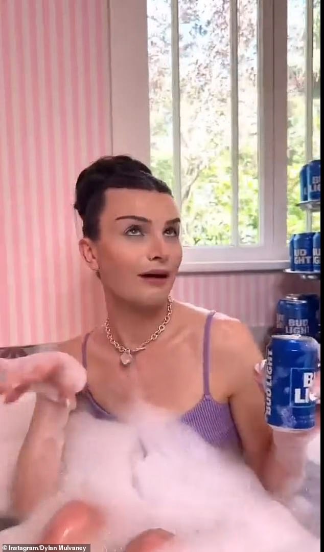 Mulvaney posted a video to promote a Bud Light giveaway, saying the company sent her a tallboy can with her face on it to celebrate her gender transition