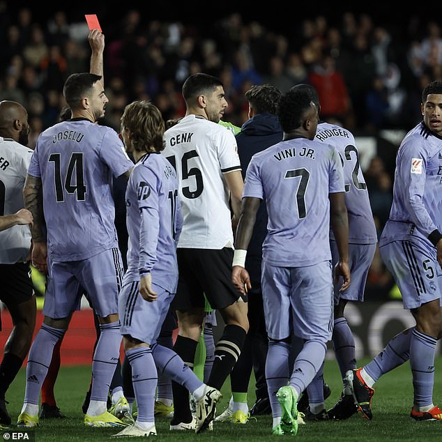 Real are appealing the referee's decision by citing a similar incident involving Mason Greenwood