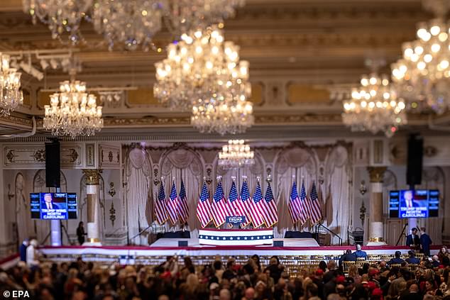 Trump held a packed event at Mar-a-Lago, while Haley had nothing planned for Tuesday night