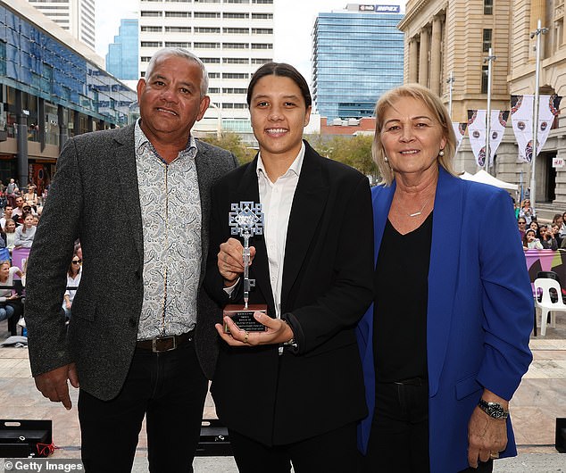 The Kerr family is so close that last year Sam bought a vacant lot on North Coogee's South Beach for $940,000 so she could build a townhouse near her parents.  Roger, Roxanne and Sam are pictured in 2022