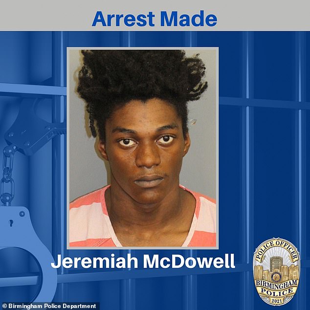 Jeremiah McDowell, 18, charged with first-degree kidnapping and murder.  Police believe he was part of the group that took Jackson from the Serenity Apartments building to the scene where she was fatally shot.