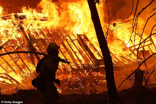 The Camp Fire in California in November 2018 killed 85 people and was caused by faulty Pacific Gas and Electric Company equipment.  Greene connected PG&E to a company she said made space lasers, as well as the former Democratic governor of California