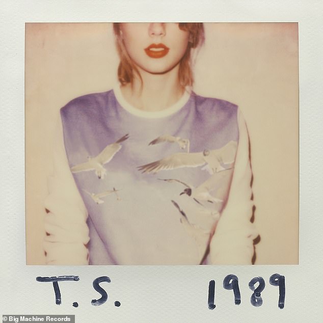 The CD cover of Taylor Swift's 1989 album is pictured.  It is currently behind the counter at JB Hi-fi