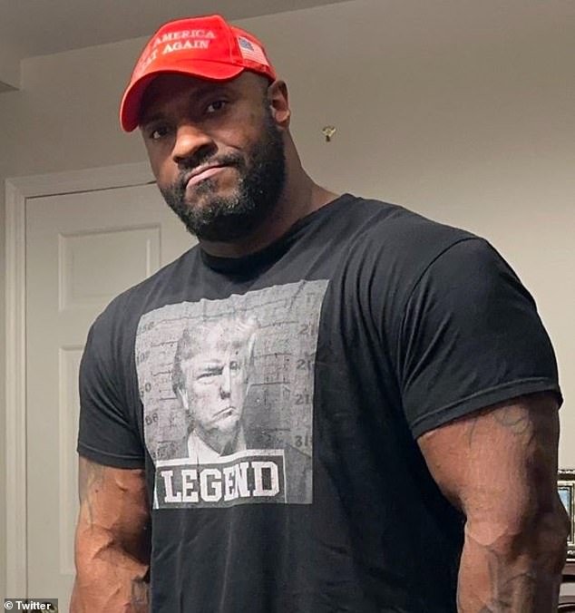 Posting a photo of himself wearing a black T-shirt with Trump's mugshot on it and a red MAGA baseball hat, Zeek Arkham called out Barkley for his weekend commentary, saying, 