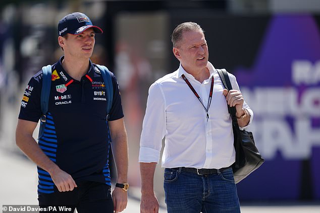 Jos Verstappen (right) has been Horner's most outspoken critic in recent days, while Max defended his father and insisted he was fair