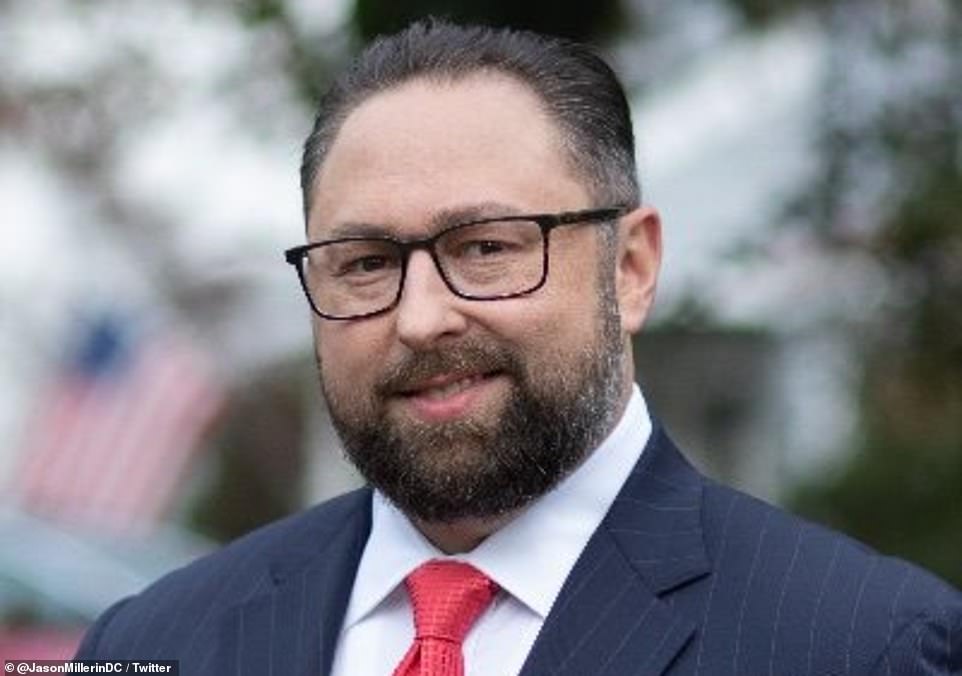 “President Trump is willing to debate Crooked Joe Biden during Joe's waking hours, which typically means noon, 1 p.m., 2 p.m., 3 p.m., or even 4 p.m.,” Trump senior adviser Jason Miller (pictured) wrote on X.” If they give Crooked Joe a B12 injection, it can even be done in prime time!'