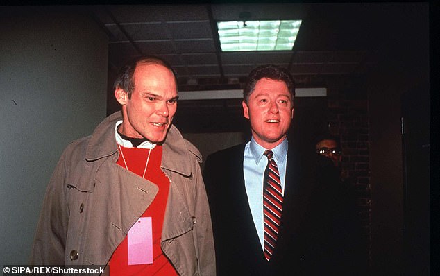 I remember seeing it all as a 23 year old, fresh out of the Marine Corps.  The war was as real as it could be for me.  (Above) Author James Carville with Bill Clinton in 1992