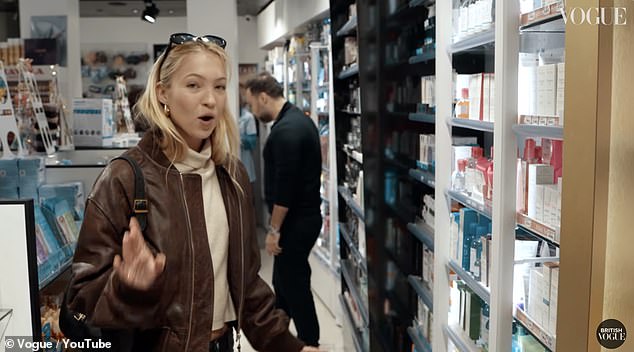 She revealed: 'Everyone knows you can't come to France or Paris without going to a French pharmacy and this has been mine and my mother's rule forever.  She likes a French pharmacy, I like a French pharmacy'
