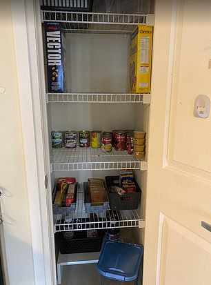 The photo above shows her pantry