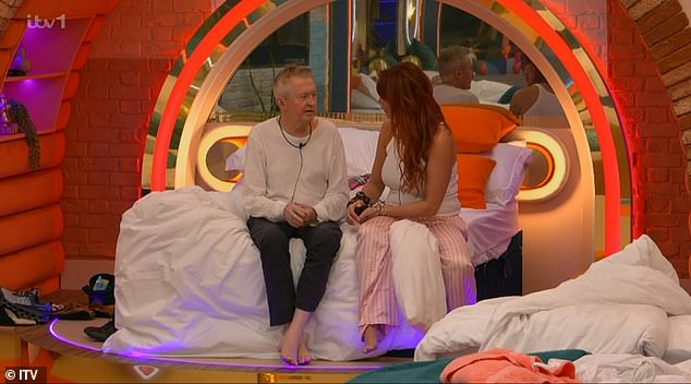 Upset at receiving the most votes, Lauren confided in Louis as the pair tried to deduce who the Real Housewives star might have voted for eviction.