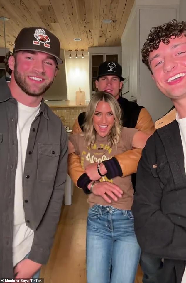 Cavallari appeared with his friends in a fun video on Friday on her model boyfriend's TikTok, the Montana Boyz, just three days after revealing their relationship