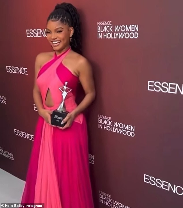 Bailey was scheduled to parade in front of the cameras on stage with the Essence Black Woman In Hollywood Award after the presentation