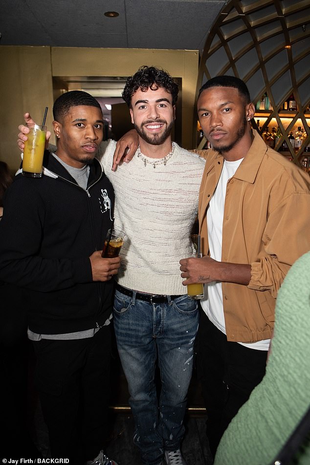 Montel McKenzie and Sammy Root posed for photos with TOWIE's Roman Hackett