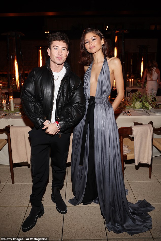 She posed alongside fellow then-star Barry Keoghan, 31, who is currently riding the wave of the success of Amazon hit Saltburn.