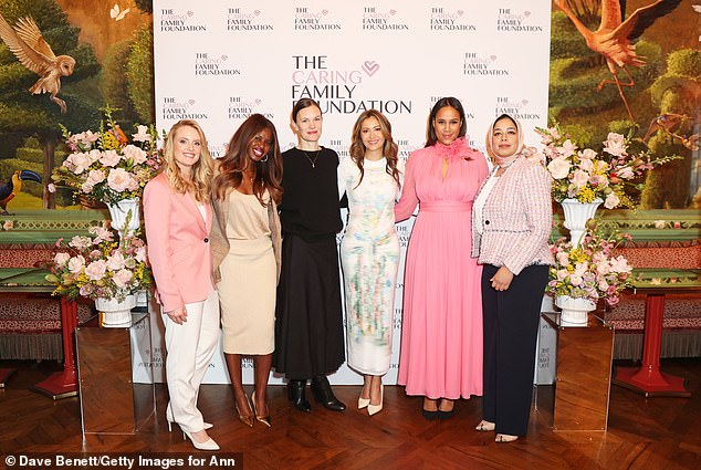 Director of The Caring Family Foundation Katie Beeching, June Sarpong, Jo Ellison, Patricia Caring, Zawe Ashton and Sultana Tafadar KC attend Annabel and The Caring Family Foundation's International Women's Day 2024 celebration