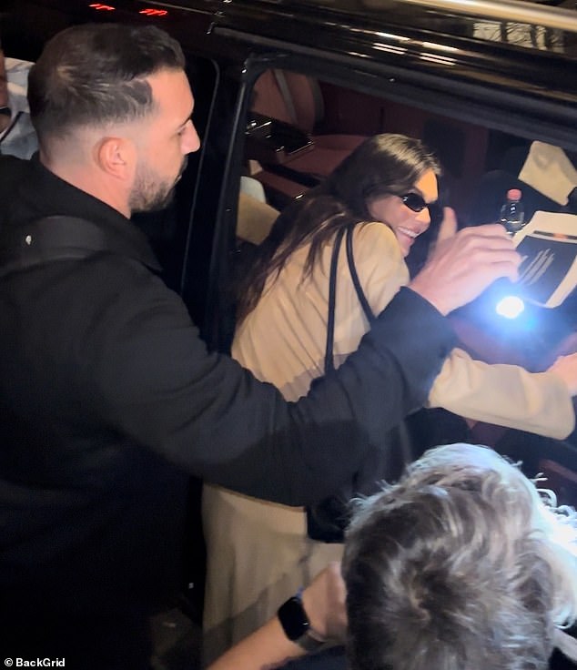 Kendall smiled widely as she got into her car, delighted by the reception she had received from her French fans