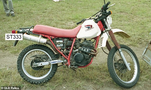 Mr Mietus traded his car for a red and white 1987 Honda XL 250 trail motorcycle eight days before he disappeared